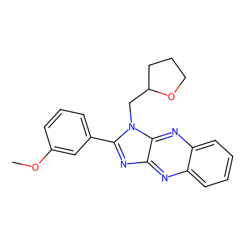 2-(3-methoxyphenyl)-1-(tetrahydrofuran-2-ylmethyl)-1H-imidazo[4,5-b]quinoxaline structure