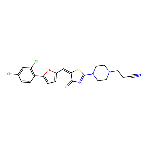 C21H18Cl2N4O2S structure