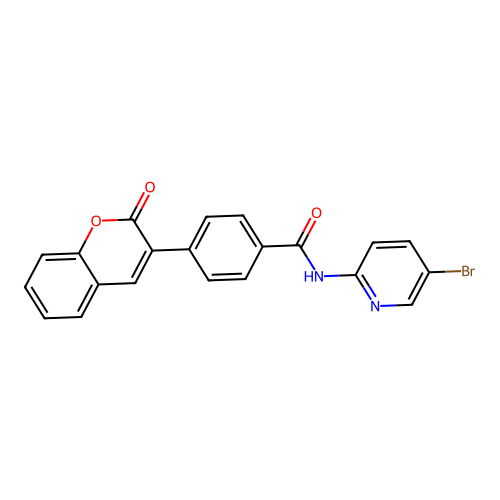 N-(5-bromopyridin-2-yl)-4-(2-oxo-2H-chromen-3-yl)benzamide structure