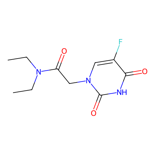 N,N-diethyl-2-(5-fluoro-2,4-dioxo-3,4-dihydropyrimidin-1(2H)-yl)acetamide structure