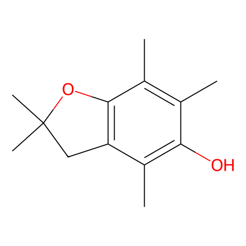 2,2,4,6,7-Pentamethyl-2,3-dihydro-1-benzofuran-5-ol structure