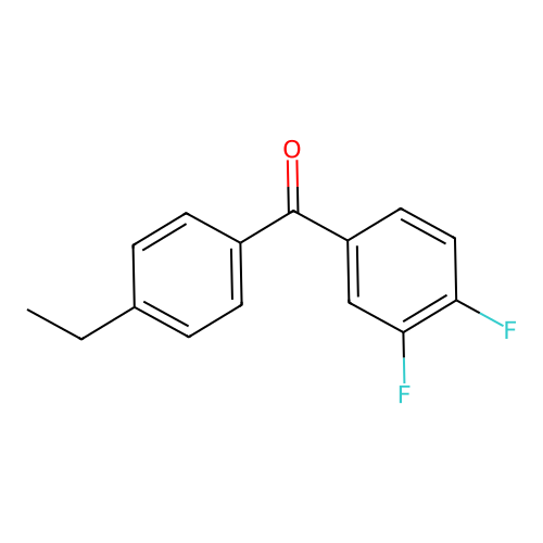3,4-Difluoro-4'-ethylbenzophenone structure