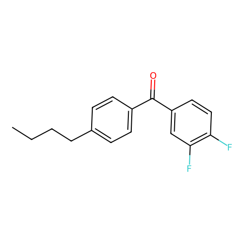 4-Butyl-3',4'-difluorobenzophenone structure