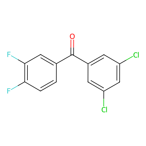 3,5-Dichloro-3',4'-difluorobenzophenone structure