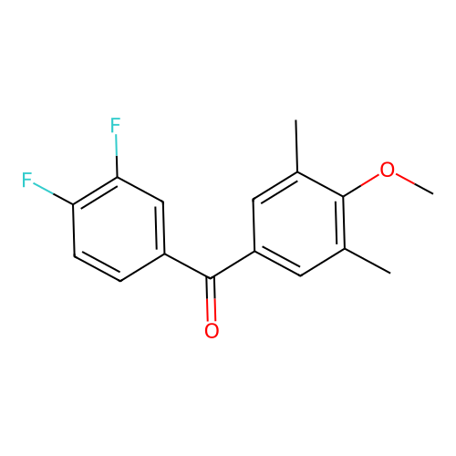 3,4-Difluoro-3',5'-dimethyl-4'-methoxybenzophenone structure