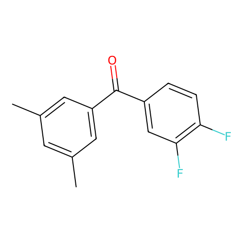 3,4-Difluoro-3',5'-dimethylbenzophenone structure