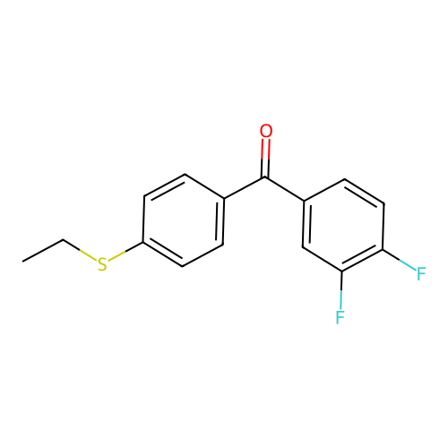 3,4-Difluoro-4'-(ethylthio)benzophenone structure