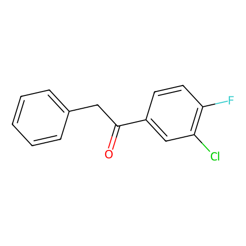 1-(3-Chloro-4-fluorophenyl)-2-phenylethanone structure