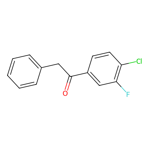 1-(4-Chloro-3-fluorophenyl)-2-phenylethanone structure