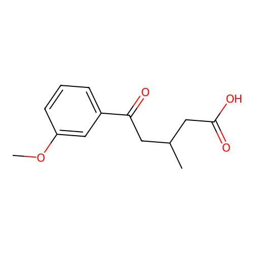 5-(3-Methoxyphenyl)-3-methyl-5-oxopentanoic acid structure