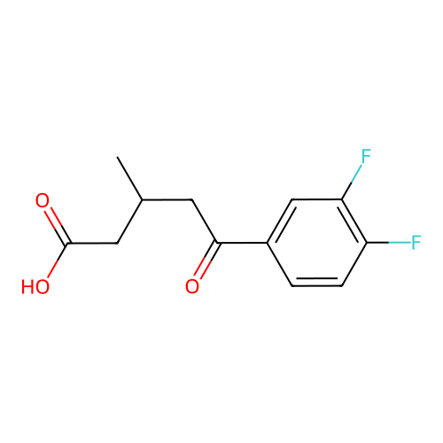 5-(3,4-Difluorophenyl)-3-methyl-5-oxovaleric acid structure
