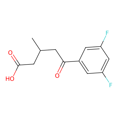 5-(3,5-Difluorophenyl)-3-methyl-5-oxovaleric acid structure