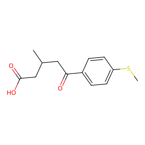 3-Methyl-5-oxo-5-(4-thiomethylphenyl)valeric acid structure