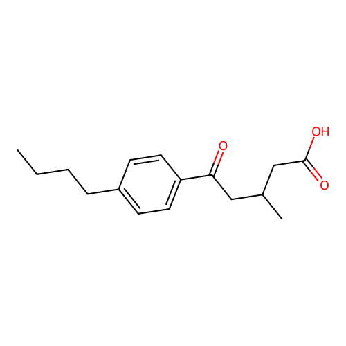 5-(4-Butylphenyl)-3-methyl-5-oxopentanoic acid structure