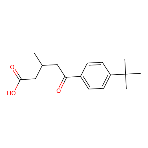 5-(4-tert-Butylphenyl)-3-methyl-5-oxovaleric acid structure