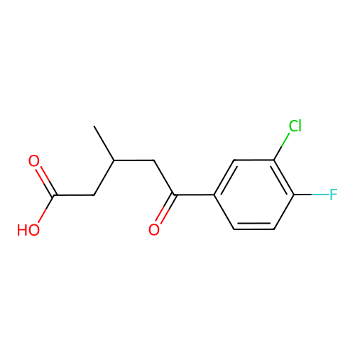 5-(3-Chloro-4-fluorophenyl)-3-methyl-5-oxopentanoic acid structure