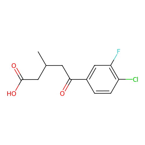 5-(4-Chloro-3-fluorophenyl)-3-methyl-5-oxopentanoic acid structure