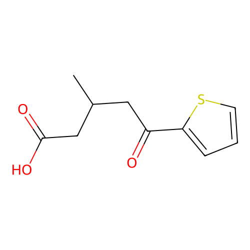 beta-Methyl-delta-oxo-2-thiophenepentanoic acid structure
