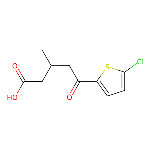 5-(5-Chloro-2-thienyl)-3-methyl-5-oxovaleric acid structure