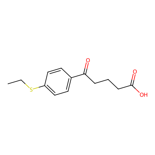 5-[4-(Ethylthio)phenyl]-5-oxovaleric acid structure