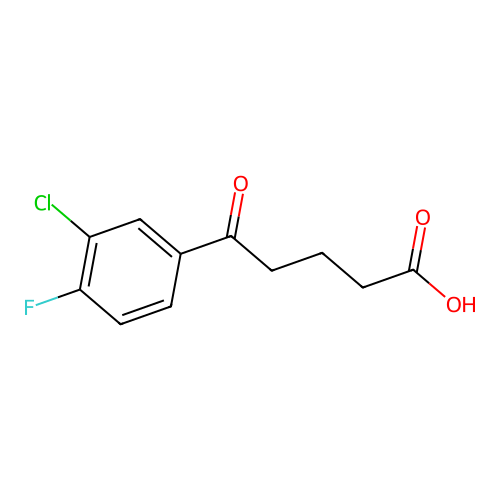 5-(3-Chloro-4-fluorophenyl)-5-oxopentanoic acid structure