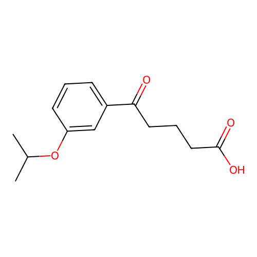 5-(3-Isopropoxyphenyl)-5-oxopentanoic acid structure