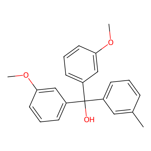 3,3'-Dimethoxy-3''-methyltrityl alcohol structure