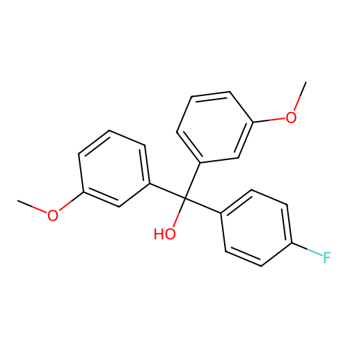 3,3'-Dimethoxy-4''-fluorotrityl alcohol structure