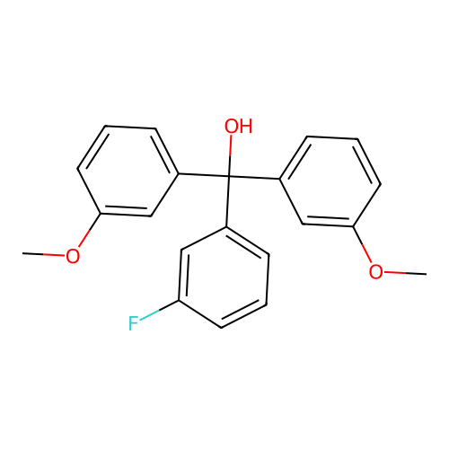 3,3'-Dimethoxy-3''-fluorotrityl alcohol structure