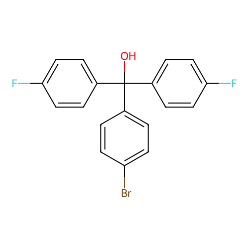 4-Bromo-4',4''-difluorotrityl alcohol structure