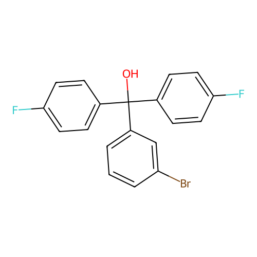 3-Bromo-4',4''-difluorotrityl alcohol structure