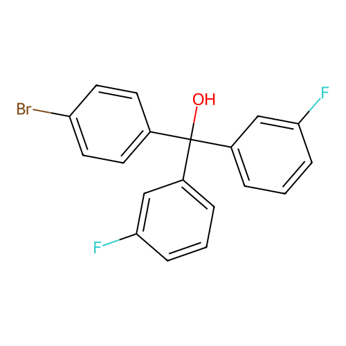 4-Bromo-3',3''-difluorotrityl alcohol structure