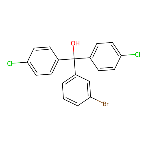 3-Bromo-4',4''-dichlorotrityl alcohol structure