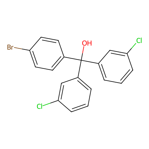 4-Bromo-3',3''-dichlorotrityl alcohol structure