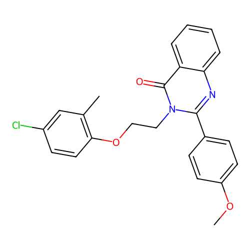 3-(2-(4-chloro-2-methylphenoxy)ethyl)-2-(4-methoxyphenyl)quinazolin-4(3H)-one structure