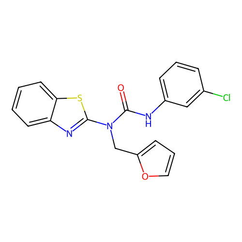 1-(1,3-Benzothiazol-2-yl)-3-(3-chlorophenyl)-1-(furan-2-ylmethyl)urea structure