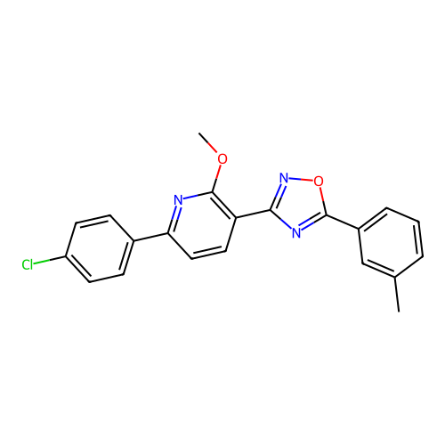 3-[6-(4-Chlorophenyl)-2-methoxypyridin-3-yl]-5-(3-methylphenyl)-1,2,4-oxadiazole structure