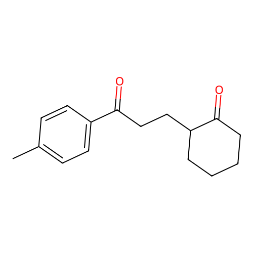 2-(3-Oxo-3-p-tolyl-propyl)-cyclohexanone structure
