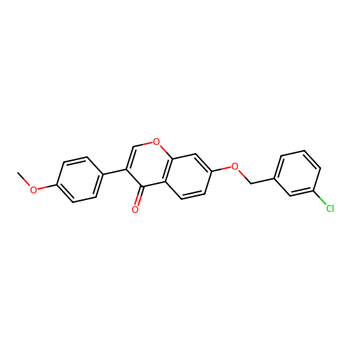 7-[(3-Chlorophenyl)methoxy]-3-(4-methoxyphenyl)chromen-4-one structure