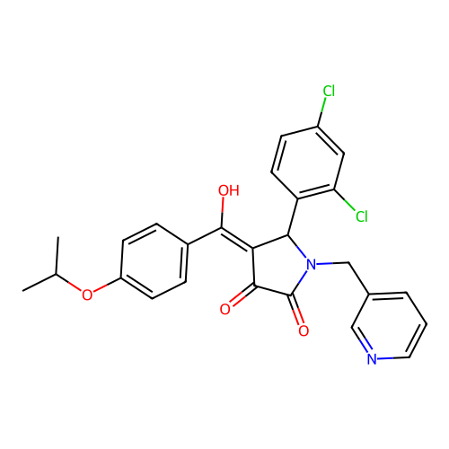 5-(2,4-dichlorophenyl)-3-hydroxy-4-[4-(propan-2-yloxy)benzoyl]-1-[(pyridin-3-yl)methyl]-2,5-dihydro-1H-pyrrol-2-one structure