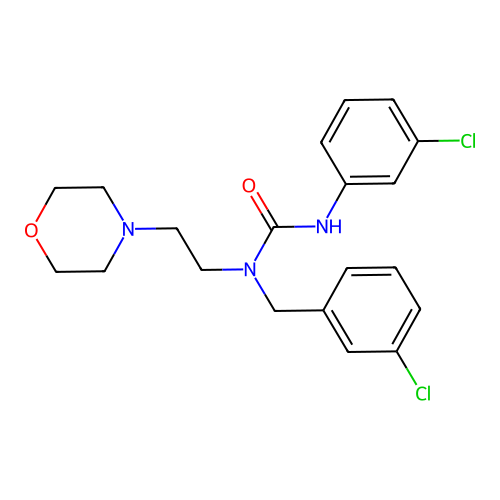 1-(3-Chlorobenzyl)-3-(3-chlorophenyl)-1-[2-(morpholin-4-yl)ethyl]urea structure