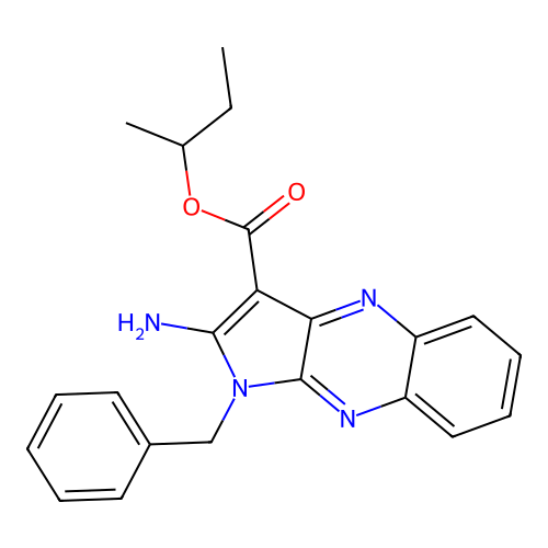 butan-2-yl 2-amino-1-benzyl-1H-pyrrolo[2,3-b]quinoxaline-3-carboxylate structure