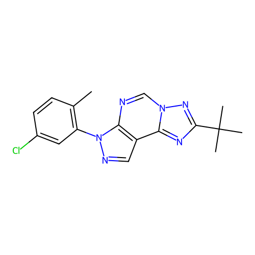 4-tert-butyl-10-(5-chloro-2-methylphenyl)-3,5,6,8,10,11-hexaazatricyclo[7.3.0.0^{2,6}]dodeca-1(9),2,4,7,11-pentaene structure