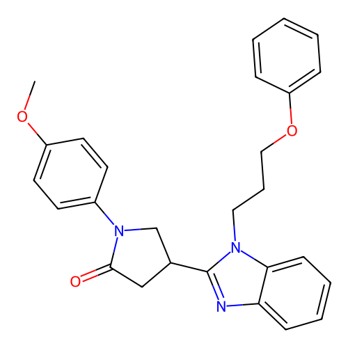 1-(4-Methoxyphenyl)-4-[1-(3-phenoxypropyl)benzimidazol-2-yl]pyrrolidin-2-one structure