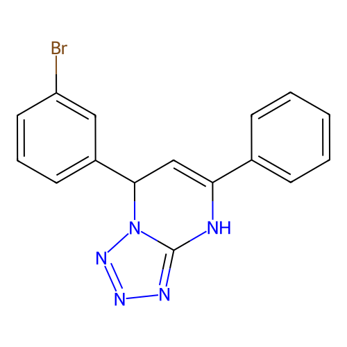 7-(3-Bromophenyl)-5-phenyl-4,7-dihydrotetrazolo[1,5-a]pyrimidine structure