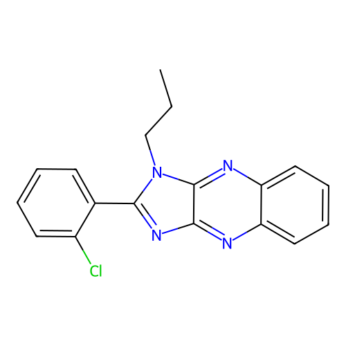 2-(2-chlorophenyl)-1-propyl-1H-imidazo[4,5-b]quinoxaline structure