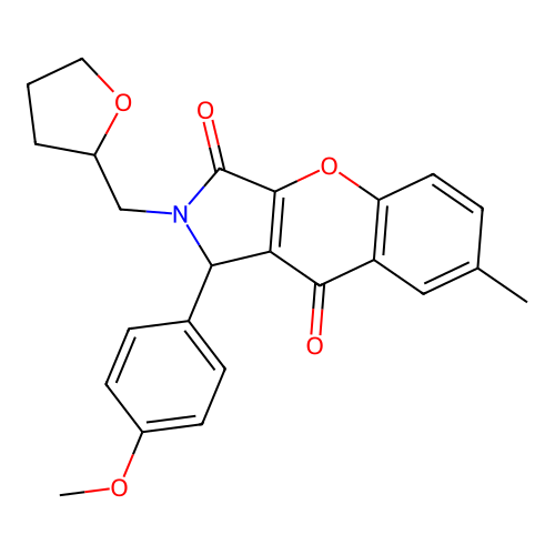 1-(4-methoxyphenyl)-7-methyl-2-(oxolan-2-ylmethyl)-1H-chromeno[2,3-c]pyrrole-3,9-dione structure