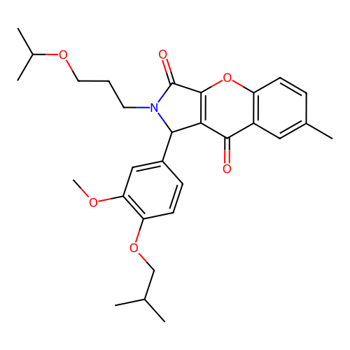 1-(4-isobutoxy-3-methoxyphenyl)-2-(3-isopropoxypropyl)-7-methyl-1,2-dihydrochromeno[2,3-c]pyrrole-3,9-dione structure