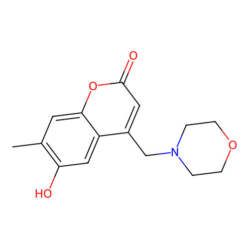 6-Hydroxy-7-methyl-4-(morpholin-4-ylmethyl)chromen-2-one structure