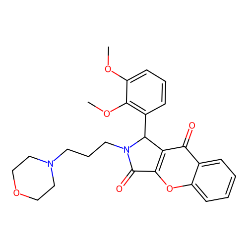 1-(2,3-dimethoxyphenyl)-2-[3-(morpholin-4-yl)propyl]-1,2-dihydrochromeno[2,3-c]pyrrole-3,9-dione structure